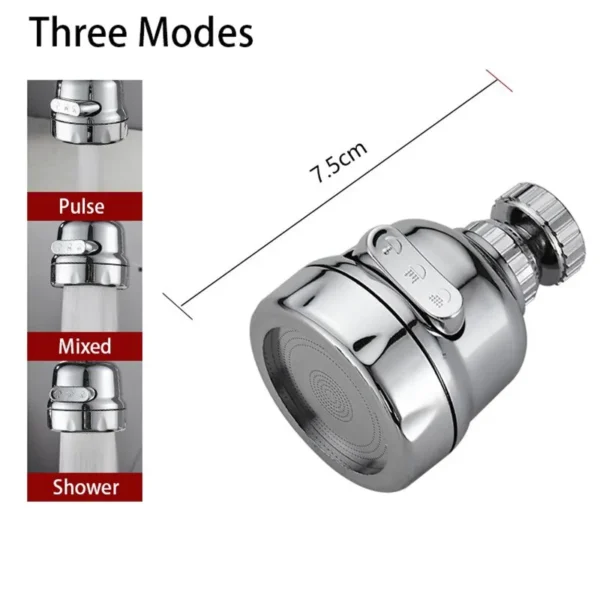 ⁦מזרים מים למטבח 360° מתכוונן עם שלושה מצבי ריסוס⁩ – תמונה ⁦7⁩